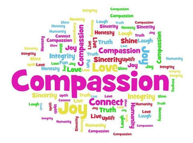 A word count with Compassion at the center