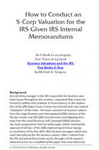 S-Corp Valuation for the IRS